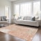 Homeroots 8' X 10' Coral And Ivory Abstract Washable Indoor Outdoor Area Rug 612926 - alternate 9