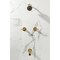 Kingston Brass Double-Handle Tub and Shower Faucet with Knurled Handle, Brushed Brass KBX8147KNL - alternate 5