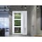 Vdomdoors Front Exterior Prehung FiberGlass Door Clear Glass See-through / Manux 8555 White Silk Clear Glass MANUX8555EXD-WS-W30+16 x H80-RH - alternate 4
