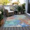 Homeroots 3' X 5' Coral Teal Blue And Mint Green Abstract Washable Indoor Outdoor Area Rug 618538 - alternate 9