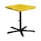 Leisure Craft 36" Square Perforated Pedestal Table, Portable, 40"H, Yellow SQ36TAB40-YELLOW - alternate 1