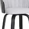 Homeroots 26" Light Gray And Black Fabric Swivel Counter Height Bar Chair 534420 - alternate 7