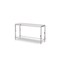 Homeroots 55" Silver Glass Frame Console Table 283430 - alternate 1