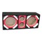 Deejay Led Two 8-in Woofers plus Two Tweeters Red Empty Chuchera Speaker Enclosure D8T2RED - alternate 1