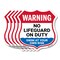Signmission Warning No Lifeguard On Duty, 12 inch X 12 inch, Aluminum Metal Sign, 5PK SHI-A-5Pack-12-479 - alternate 1