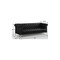Homeroots 84" Black Faux Leather Manufactured Wood Sofa 543959 - alternate 7