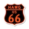 Signmission Hawg Us 66, 12 Inch X 12 Inch, Aluminum Metal Sign SHI-A-12-478 - alternate 1