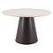 Homeroots 48" Beige and Black Wood and Steel Faux Terrazzo Round Top Dining Table 572230 - alternate 1