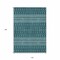 Homeroots 10' X 14' Teal Blue Aqua And Ivory Tribal Washable Indoor Outdoor Area Rug 582595 - alternate 8