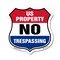 Signmission No Trespassing Shield Sign U.S. Property, 18 Inch X 18 Inch, Plastic Sign SHI-P-18-411 - alternate 1