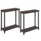 Homeroots Set of Two 24" Espresso Solid Wood End Tables With Shelf, 2PK 515521 - alternate 1