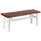 Amerihome Acacia Live Edge 46 inch Bench - White AWLEB46W - alternate 1