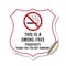 Signmission No Smoking Shield Sign This Is A Smoke F, 18 Inch X 18 Inch, Vinyl Decal SHI-D-18-401 - alternate 1
