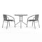 Flash Furniture Round Table Set, Aluminum, Glass, Metal, Plastic, Rattan, Clear TLH-087RD-037GY2-GG - alternate 18