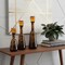 Homeroots Set of Three Amber Abstract Swirl Glass Decorative Bottles With Stoppers, 3PK 574229 - alternate 7