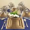 Smarty Had A Party 13" Gold Square Edge Beaded Disposable Paper Charger Plates (120 Plates), 120PK 2690-SG-CASE - alternate 9