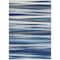 Homeroots 5' X 8' Navy Blue Ivory And Gray Striped Washable Indoor Outdoor Area Rug 597344 - alternate 8