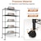 Yssoa iPower Simple Deluxe Heavy Duty Shelving Unit, Wire Metal Stackable Storage, 5-Tier Shelf, Black, 3 HKSHLF36146005B - alternate 5