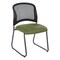 Office Star ProGrid Titanium & Black Visitors Chair, Sled Base, Dillon Green 86725R-R106 - alternate 1