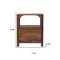 Homeroots 22" Brown Solid Wood Two Drawer Nightstand 701739 - alternate 9