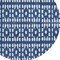 Homeroots 8' Navy Blue And Ivory Round Geometric Washable Indoor Outdoor Area Rug 613791 - alternate 8