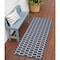 Homeroots 6' Navy Blue And Ivory Geometric Indoor Outdoor Area Rug 556333 - alternate 9