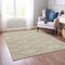 Homeroots 3' X 5' Taupe Fern Green And Ivory Geometric Washable Indoor Outdoor Area Rug 615242 - alternate 9