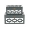 Homeroots Set of Two Black And White Wood And Mirrored Glass Box With Lid, 2PK 489375 - alternate 6
