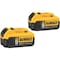 Dewalt 20V MAX Battery, 5 Ah, Li-Ion, 2 PK DCB205-2 - alternate 1