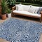 Homeroots 8' X 10' Navy Blue And Ivory Abstract Washable Indoor Outdoor Area Rug 598983 - alternate 1