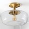Jonathan Y Marfa 14" 1-Light Modern Farmhouse Schoolhouse Frosted Glass/Metal LED Semi Flush Mount, Brass Gold JYL7517B - alternate 11