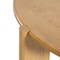 Homeroots 42" Natural Solid Wood Mirrored Double Pedestal Base Round Top Dining Table 712152 - alternate 6