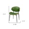 Homeroots Set of Two Green and Black Upholstered Faux Leather Curved Back Dining Side Chairs 543557 - alternate 9
