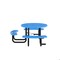 Flash Furniture Round Blue, Polyethylene, Steel, 82.5 in L SLF-EMR-46ADA-BL-GG - alternate 7