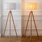 Jonathan Y Adriel 52" Mid-Century Modern Tripod Wood w/Ribbed Cocoon Pumpkin Shade LED Floor Lamp, White/Light B JYL4201B - alternate 9