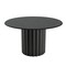 Homeroots 52" Black Solid Wood Pedestal Base Round Top Dining Table 721041 - alternate 1