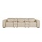 Homeroots 130" Beige Top Grain Leather Reclining Metal USB Sofa 720393 - alternate 8