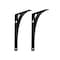 Homeroots 8" Set Of Two Black Curved Metal Wall Mounted Shelf Brackets 634531 - alternate 7