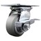Service Caster 4 Inch Heavy Duty Thermoplastic Rubber Caster with Roller Bearing and Brake SCC SCC-35S420-TPRRF-SLB - alternate 1