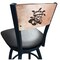 Holland Bar Stool Co 30" Blk Wrinkle Wichita State Swivel Bar Stool, Laser Engraved Back L03830BWMedMplAWichStBlkVinyl - alternate 1