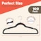 Campior Premium Velvet Non-Slip Hangers, Heavy Duty, 360 Deg Swivel Hook, Black Velvet Finish, 100PK CMPVVH100BK - alternate 9
