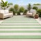 Jonathan Y Negril Two-Tone Wide Stripe Green/Cream 5 ft. x 8 ft. Indoor/Outdoor Area Rug SMB203D-5 - alternate 1