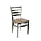 Bfm Seating Lima Ladder Back Chair - Knotty Pine Relic Seat - Steel Frame - Clear Coat Finish 2160CKPR-CL - alternate 1