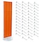 Azar Displays Orange Two-Sided Pegboard Floor Display On Revolving Studio Base with 50 6in Clear Hooks 700780-ORG-6C50 - alternate 1