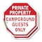 Signmission Private Property Campground Guests, 4 inch X 4 inch, Vinyl Decal, 2PK OC-D-2PACK-4-31 - alternate 1