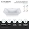 Kingston Brass 60-Inch Acrylic Oval Rectangular Double Ended Pedestal Tub with Drain, No Faucet Drillings VTSQ602824C427 - alternate 6