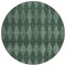 Homeroots 8' Olive Green And Charcoal Round Geometric Washable Indoor Outdoor Area Rug 577075 - alternate 6