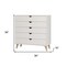 Homeroots 36" White And Natural Wood Five Drawer Dresser 533281 - alternate 8