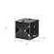 Homeroots 6" Contemporary Black Metal Geo Cube Sculpture 392474 - alternate 7