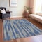Homeroots 8' X 10' Navy Blue And Denim Blue Striped Washable Indoor Outdoor Area Rug 608955 - alternate 9